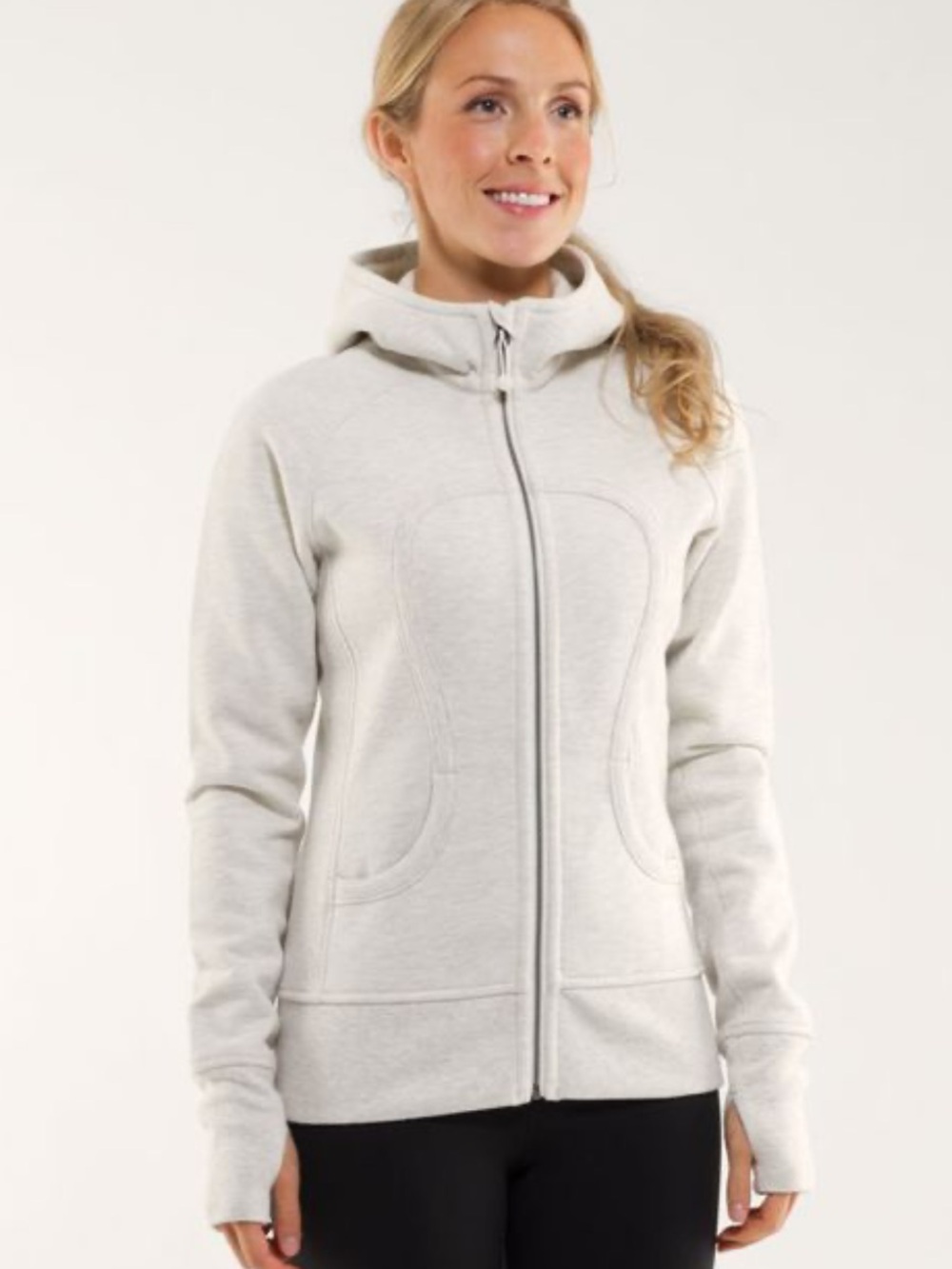 LuLulemon Scuba Full Zip Hoodie in Oatmeal